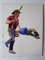 #20. Original Cover painting Western novel U.S. Marshal #296