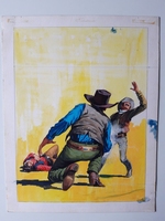 #34. Original Cover painting Western novel Oeste #303
